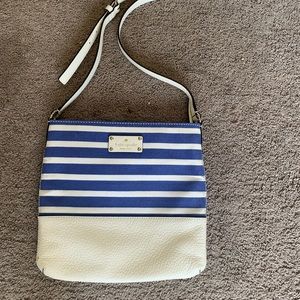 Kate spade blue and white crossbody